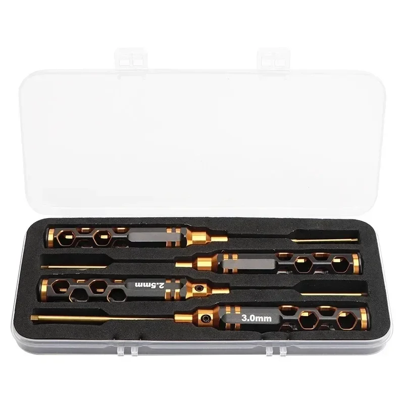 4/8PCS Hex Screwdriver Set Can Be Used For Racing Drones Helicopters Cars Boats RC Parts Honeycomb Titanium Handle Repair Tools