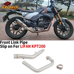 Slip On For LIFAN KPT200 KPT 200 KPM200 Motorcycle Exhaust System Muffler Escape Moto Tip modify Front Link Tube Connector Pipe