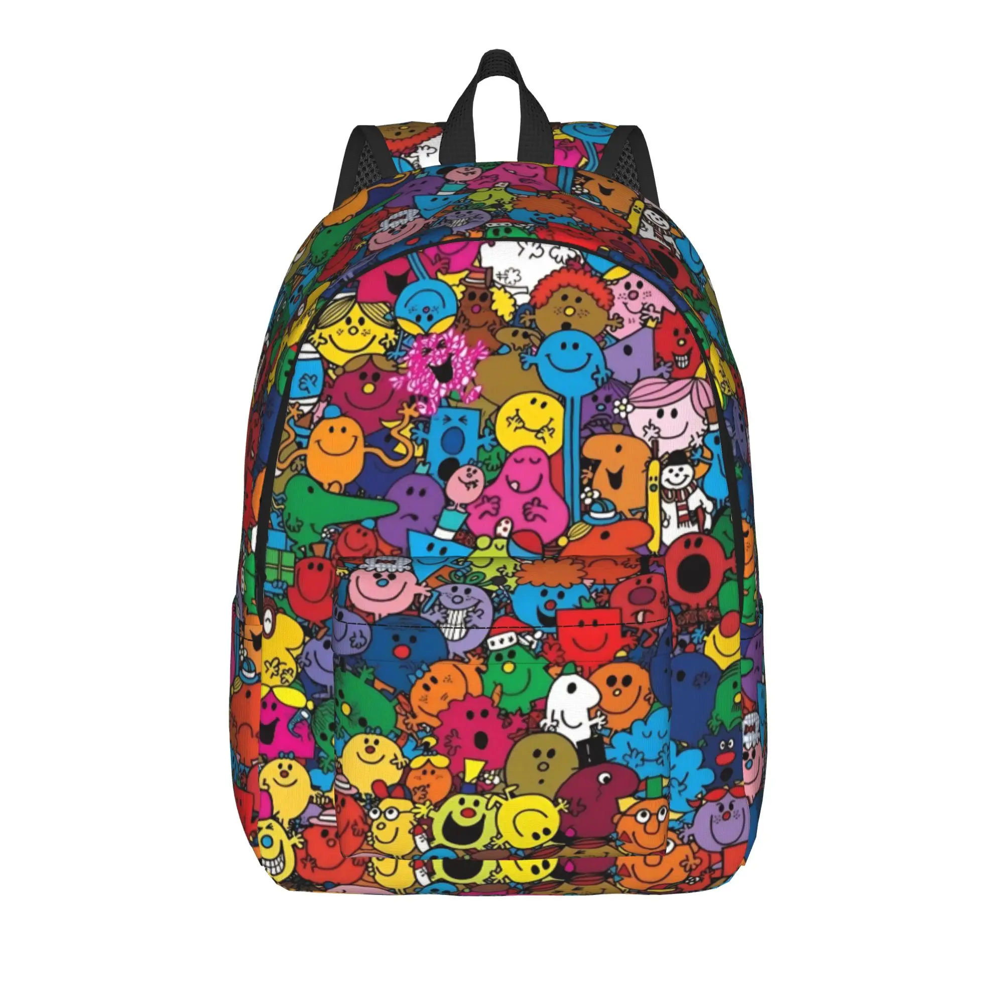 M-Mr M-Men L-Little M-Miss Cute Cartoon Backpack for Men Women Fashion Student Hiking Travel Daypack  Laptop Shoulder Bag