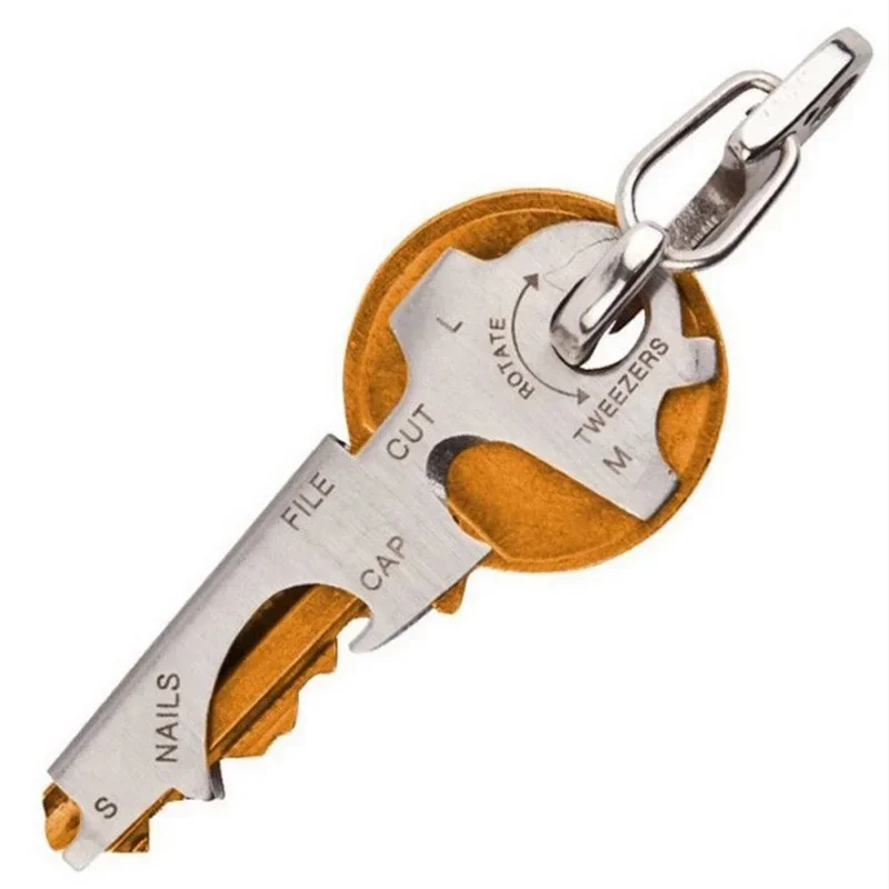 8 w 1 brelok do kluczy brelok wielofunkcyjny karabinek klips do sprzętu kieszonka szybkościęcia uniwersalny gadżet multitool multi keytool