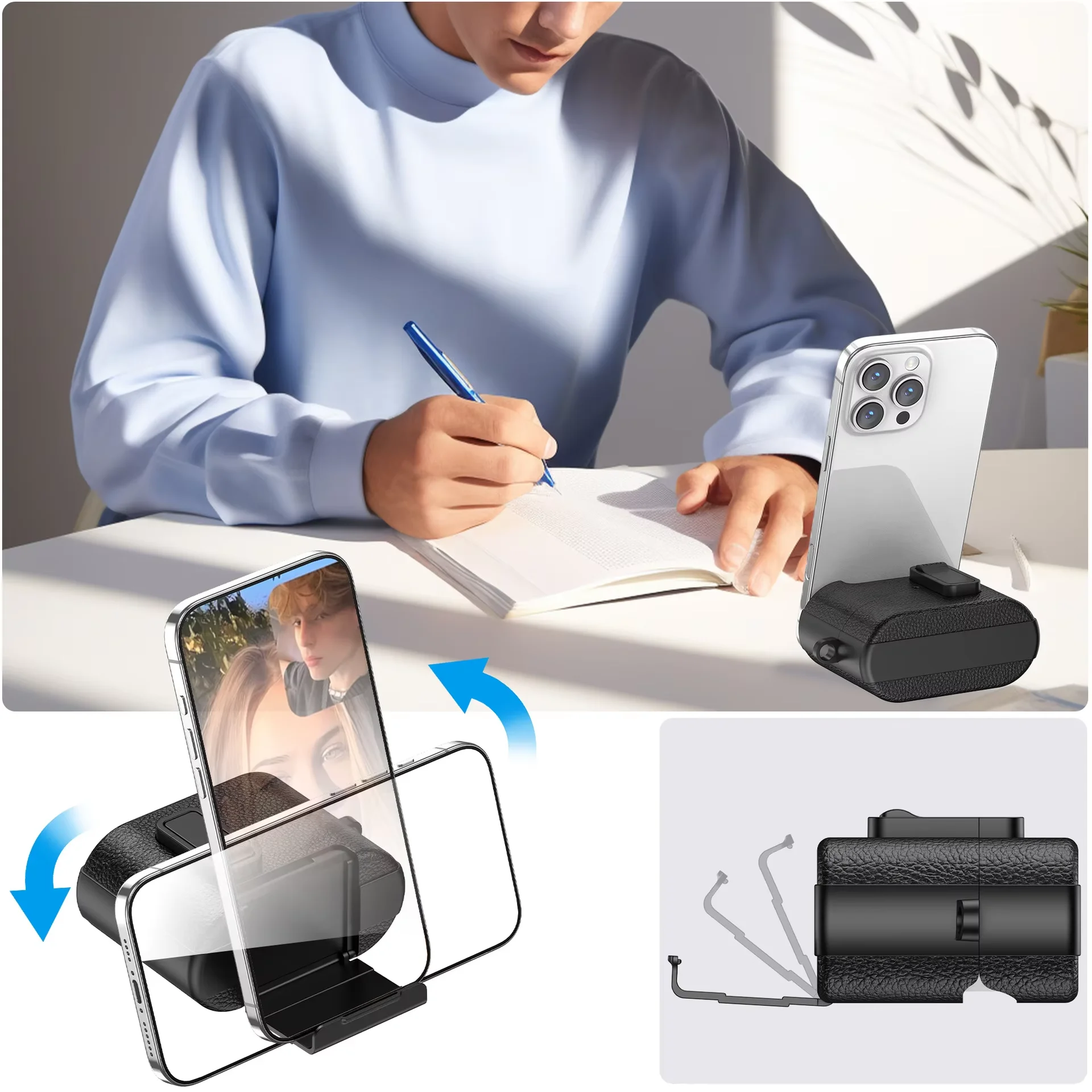 Soporte para teléfono para Sony WF-1000XM6 (2026), soporte con hebilla anticaída, funda protectora para Sony WF-1000-XM6, funda protectora