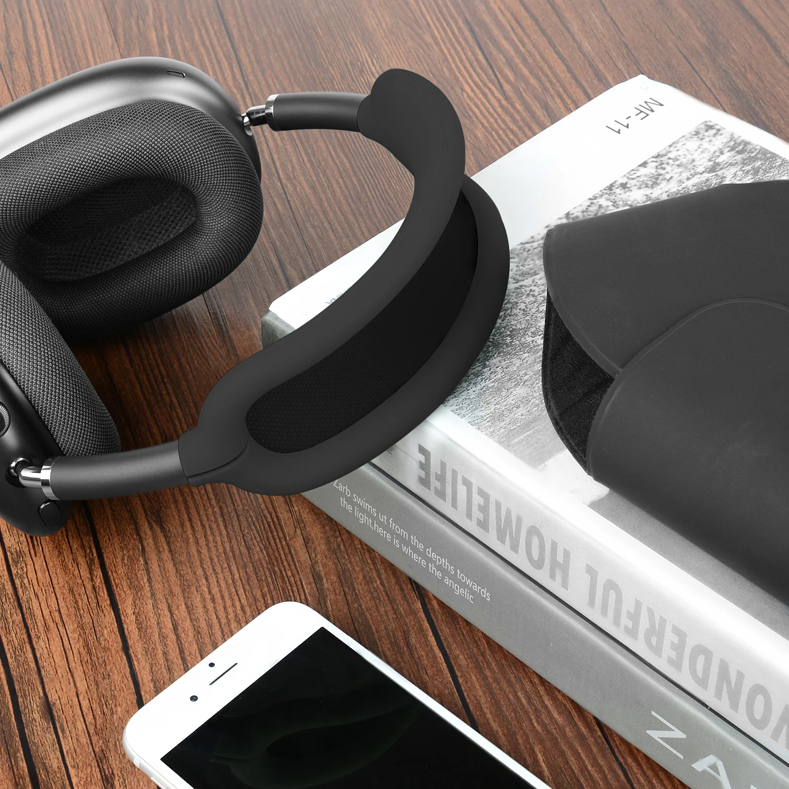 Geekria-Silicone Headband Capa Compatível com AirPods Max Headphones, Cabeça Almofada Pad Protector, Substituição Reparação Parte