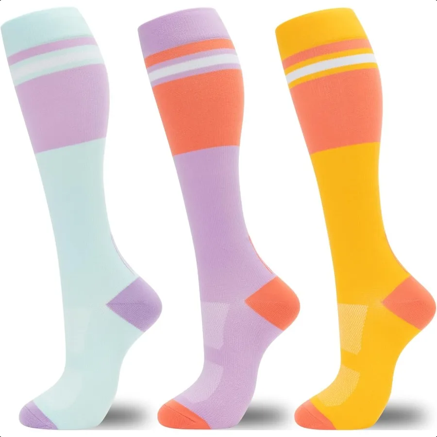 

Comprion Socks for Women Men 3 Pairs Graduated Comprion port Circulation Socks for Nurses
