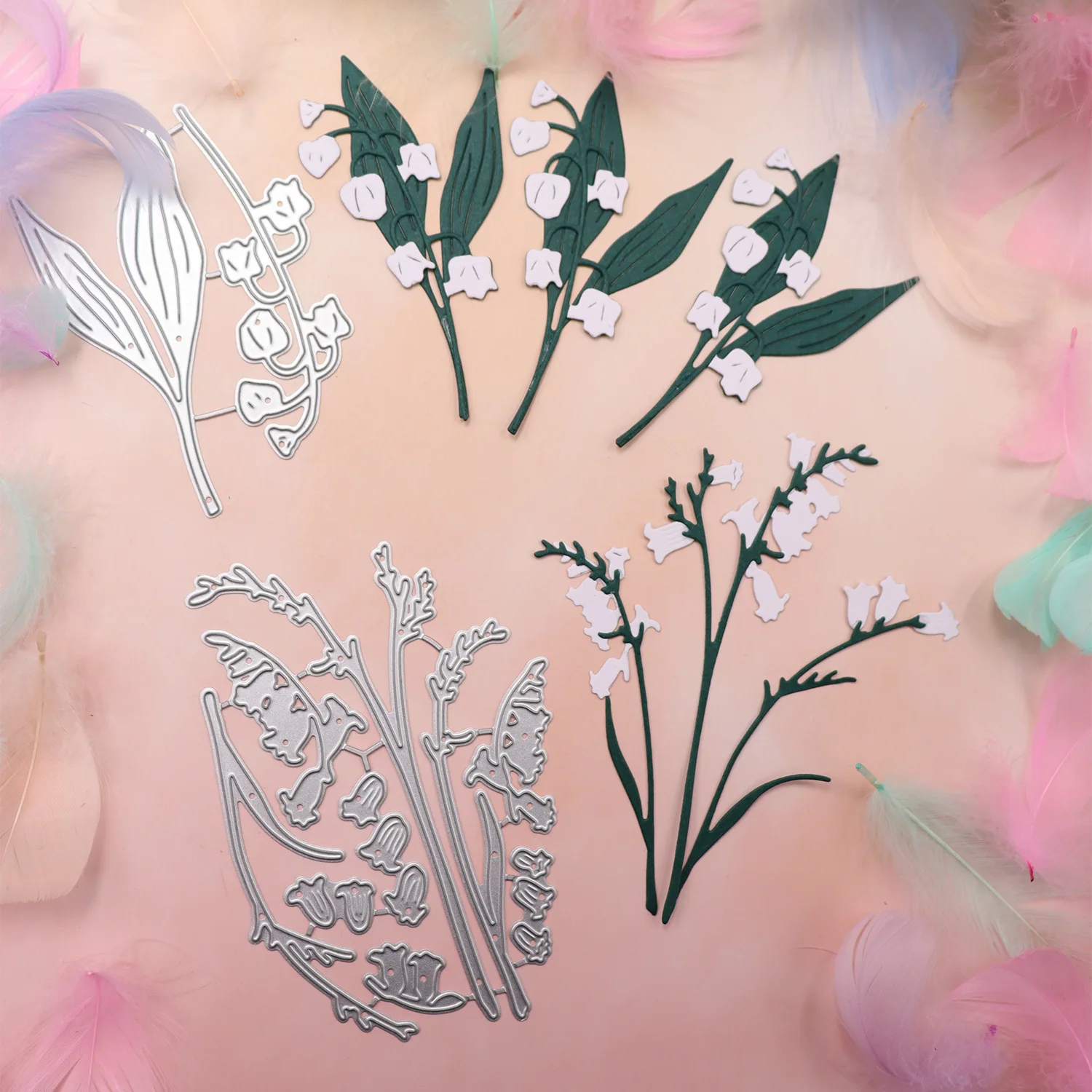 Troqueles de corte de Metal de flores de tulipán para álbum de recortes, álbum de bricolaje, carpeta en relieve, fabricante de tarjetas de papel,