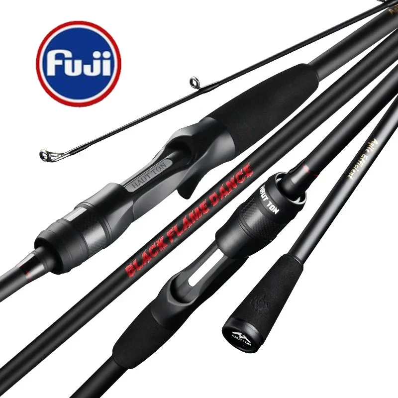 

Casting Spinning Fishing Rod Fuji Ring 1.68m 1.8m 1.98m UltraLight Carbon Fiber Rod Pole 2 Section EVA Handle 3-15g Lure Weight