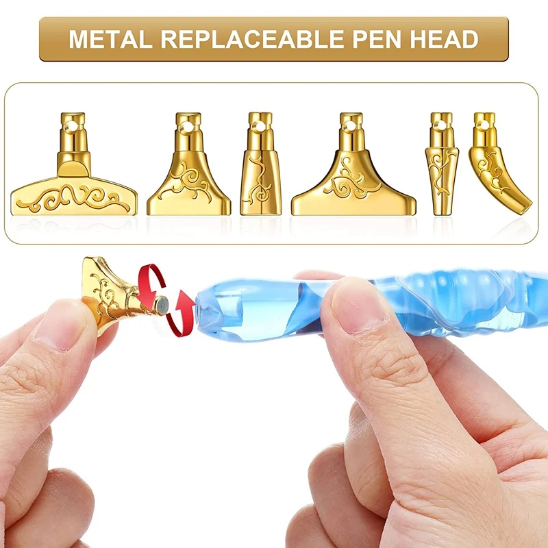 12 Stuks Metalen Tip Voor Diamond Painting Pen 5d Diy Diamond Painting Metalen Pen Tips Voor Het Schilderen Van Ambachten