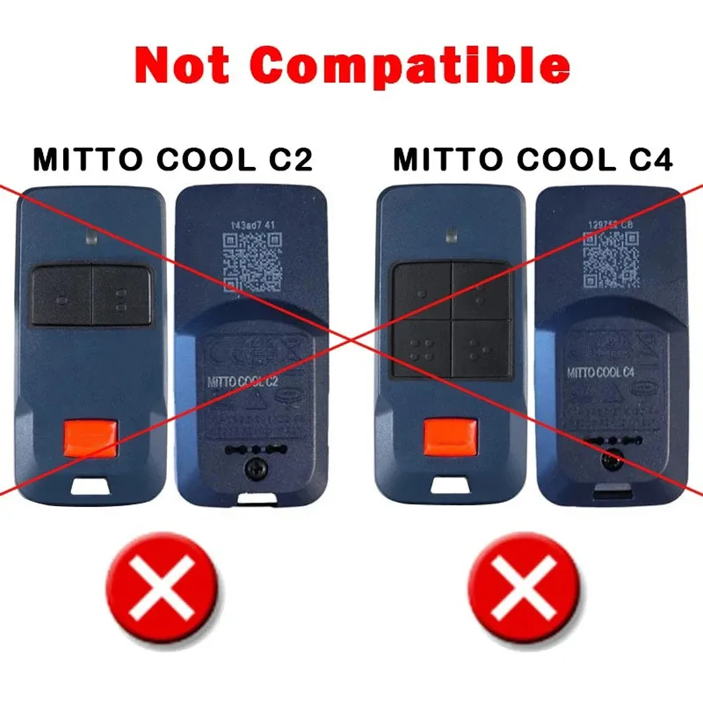 MITTO2 RCB 2 4 MITTO4 리모컨 MITTO B RCB 02 04 롤링 코드 433.92MHz 게이트 리모컨 차고 문 개폐기