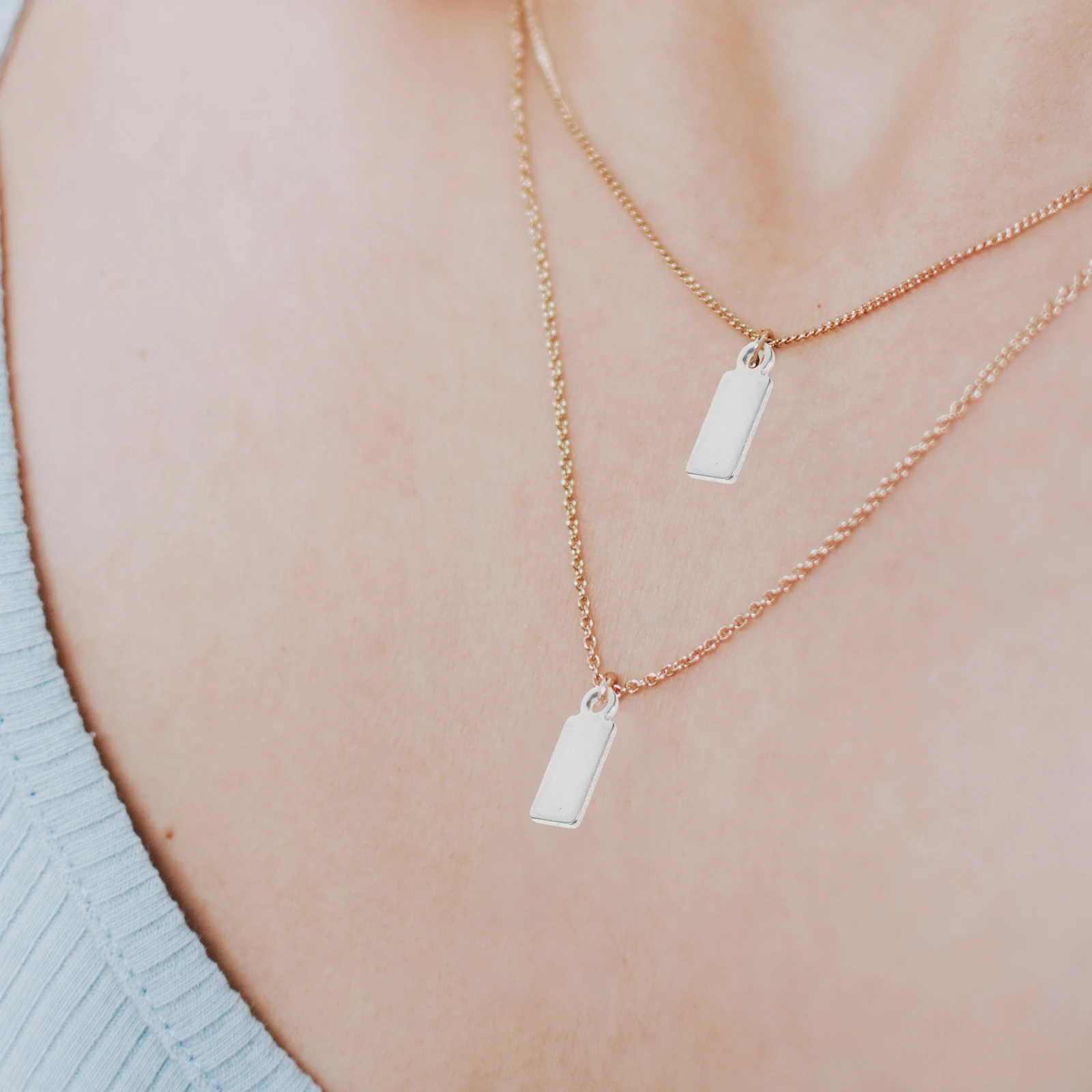 

100 Pcs Stainless Steel Label Metal Stamping Blank Tag Bezels for Jewelry Making