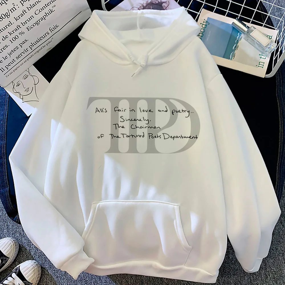 Ttpd hoodies women Fleece funny 90s harajuku clothes women Fleece Hooded Shirt