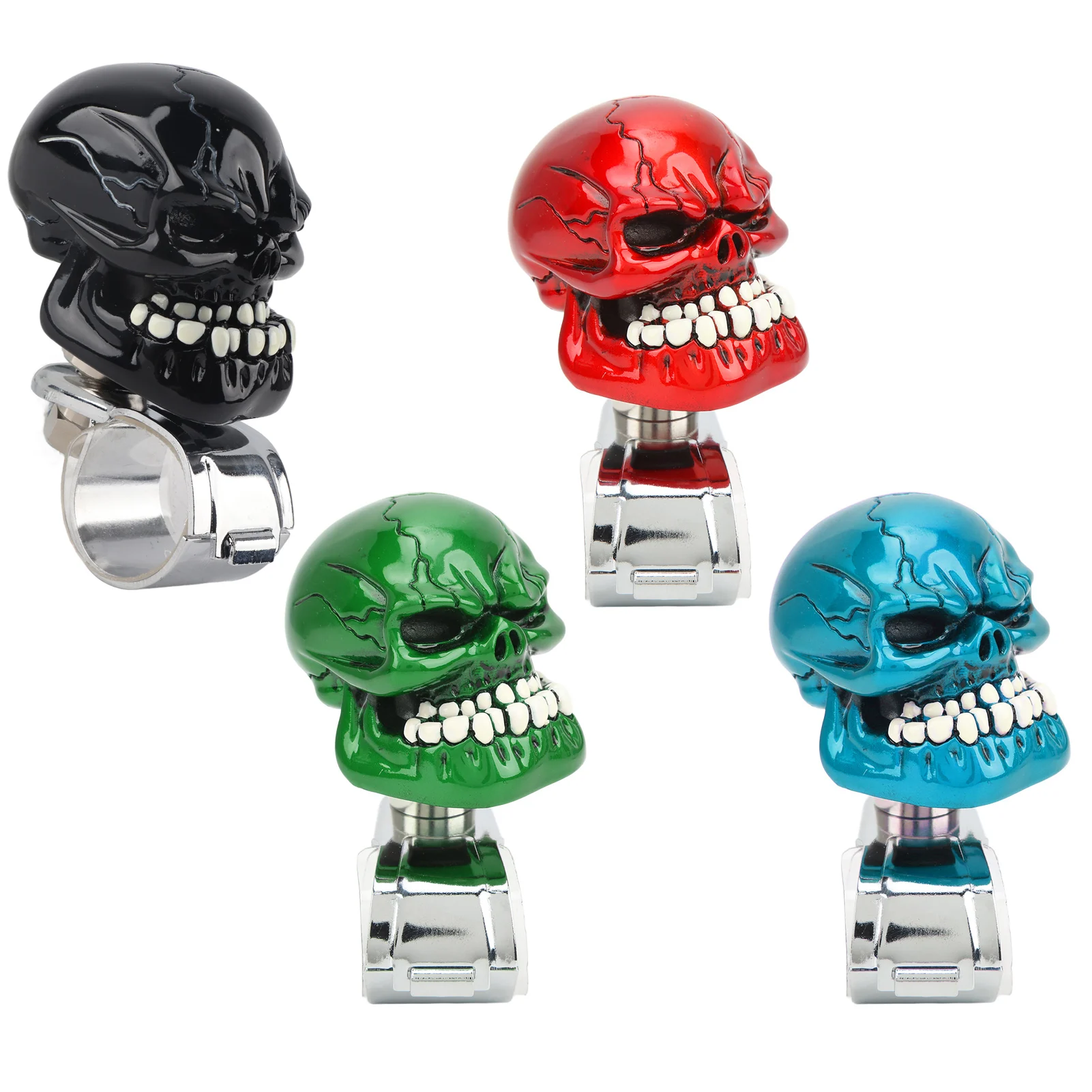 Totenkopf-Lenkradknauf „Suicide Power Handle“ für Autos, LKWs, Traktoren, Boote