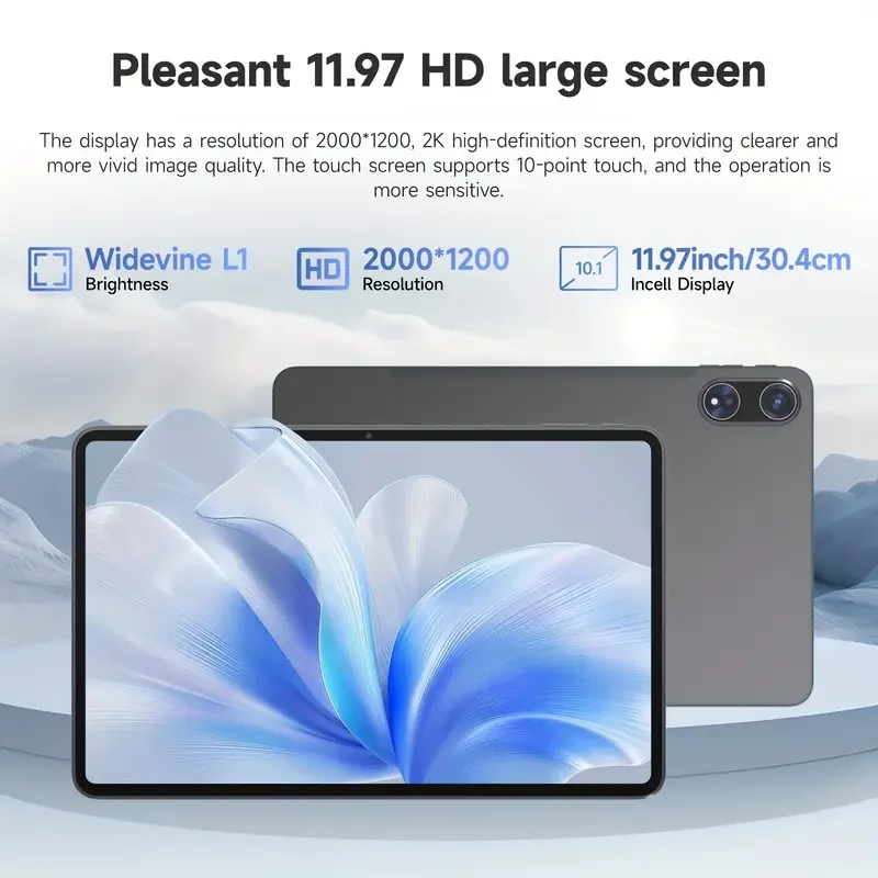 SUXI MEGA-98K wifi Android Tablet 12" 2K 20+128GB 8000mAh Android 15 wifi Quad Speakers pad cod