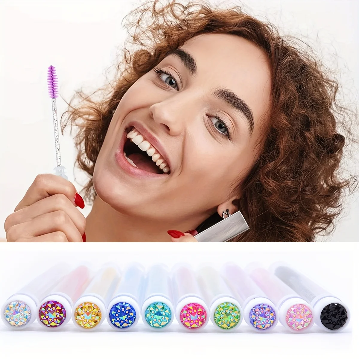 10PCS Lash Extension Brush Set - Tube Mascara Wands + Brow Combs, Disposable Makeup Tools for Salon & Home Use