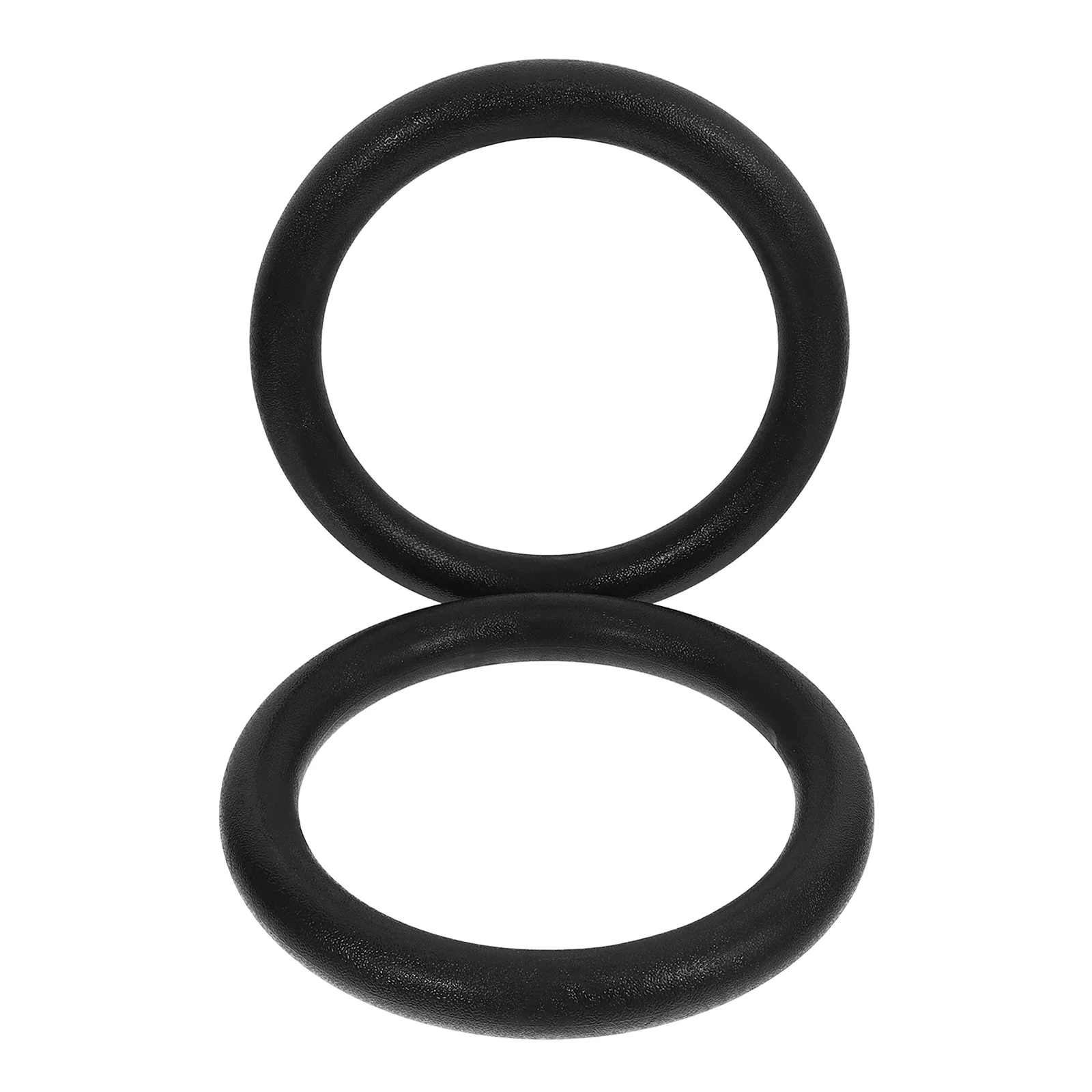 2PCS Fitness Equipment Gymnastic Rings Black Thermoplastic Exercise Rings for Full Body Workouts Muscle Strength Training Home