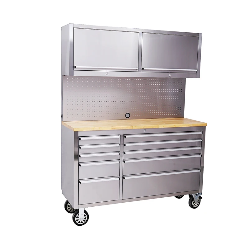 

55inch Garage Cabinet With up Cabinet and Pegboard