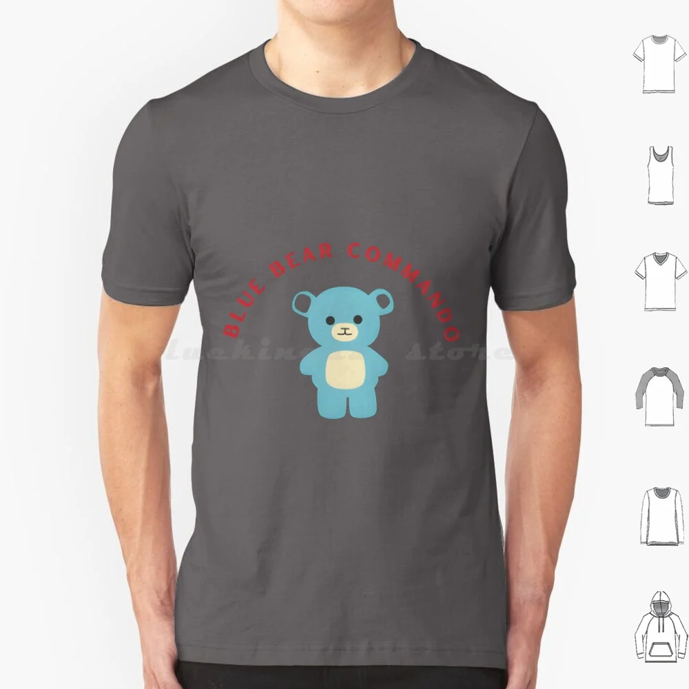 Blue Bear Commando-Design T Shirt Cotton Men Women DIY Print Thaibl Boyslove Checkoutseries