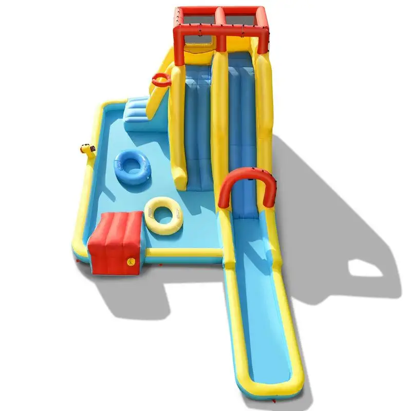 7-in-1 Inflatable Dual Slide Water Park Bounce House Without Blower view 4