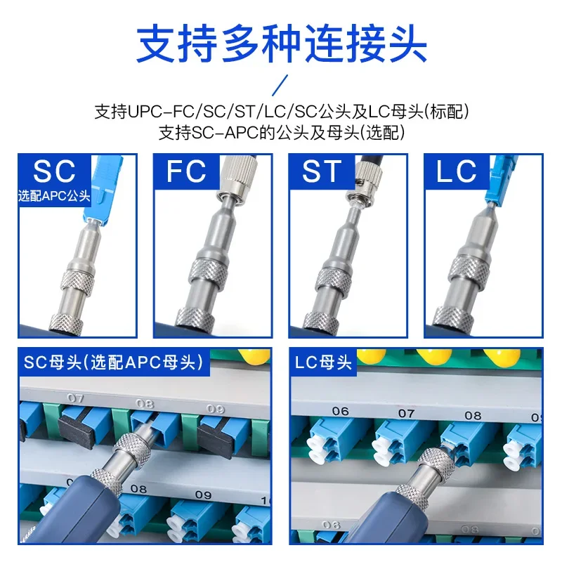 

Портативный детектор торцевых поверхностей оптических волокон KIP-600V, 400-кратный усилитель торцевых поверхностей