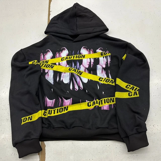 Drolandmiller Caution Hoodies Women Goth Streetwear Tops Couples Sweatshirt Grunge Harajuku Gothic Oversized Hoodie Y2k Clothes AliExpress 200000345