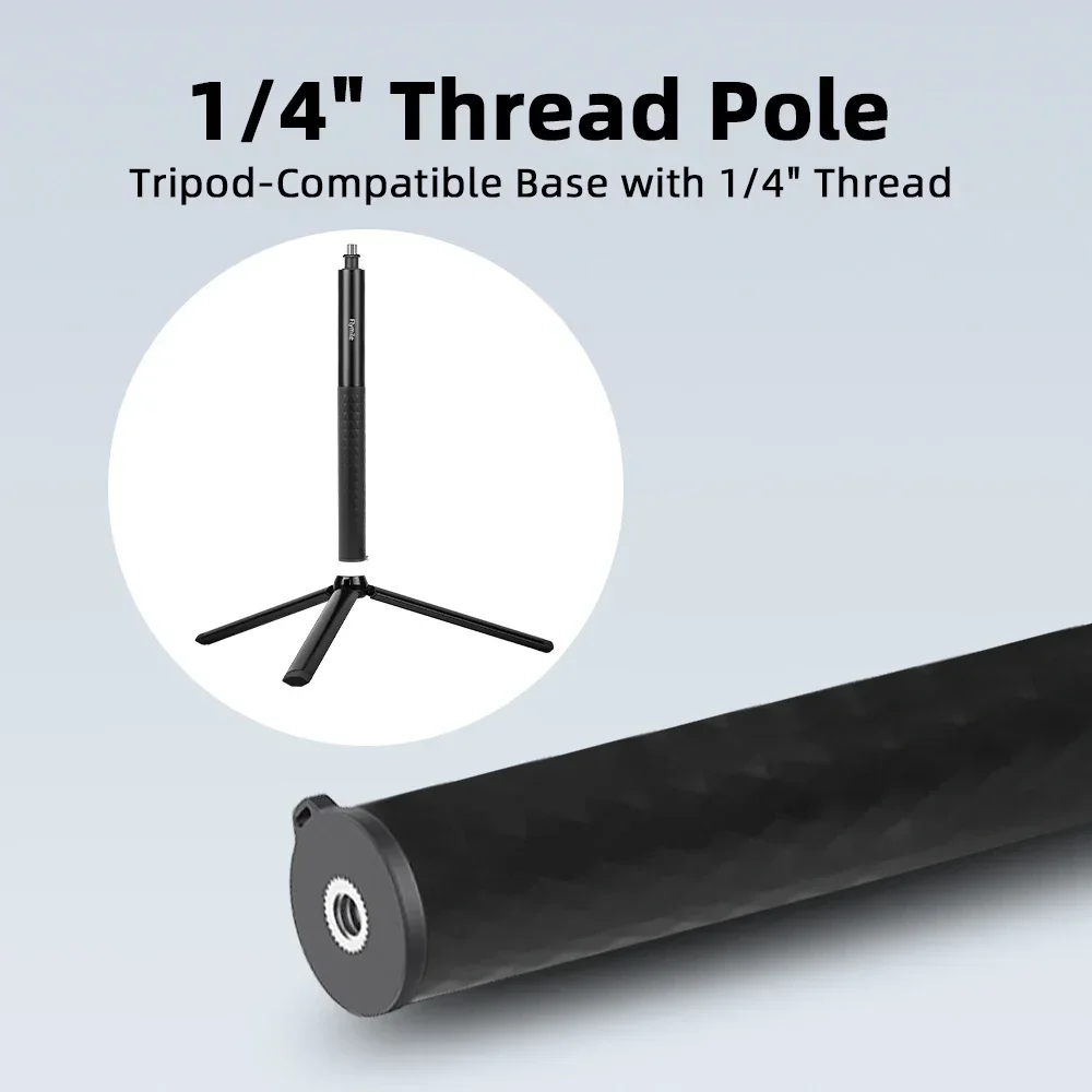 Невидимая палка для селфи Flymile для DJI Osmo 360/Insta360 X5, аксессуары, регулируемый удлинитель 51,18 дюйма, ручка Vlgo