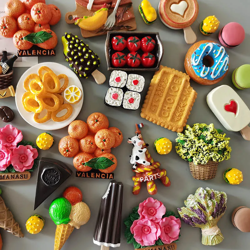 Bionic Food magnesy na lodówkę 3d imitacja jedzenia śliczne lodówka naklejka magnetyczna s na zdjęcie naklejka magnetyczna dekoracja kuchni