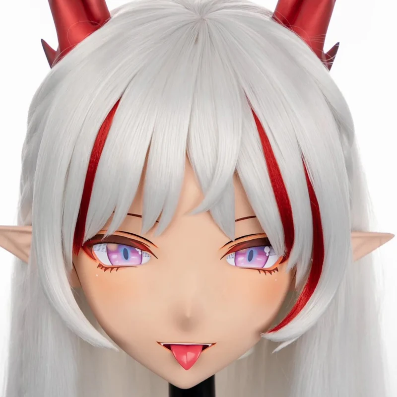 

(MEO076) Маска кигуруми ручной работы с полной головой, запираемая, для мужчин и женщин, японский мультфильм, аниме, игровой персонаж, маска кигуруми