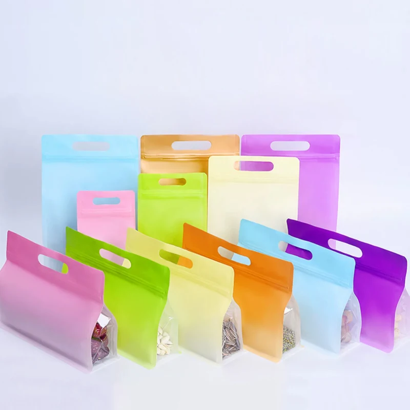 

Изготовленные на заказ красочные стоячие сумки на молнии для кофе, чая, еды, восьмисторонние герметичные ручные оконные пакеты для сухофруктов, закусок