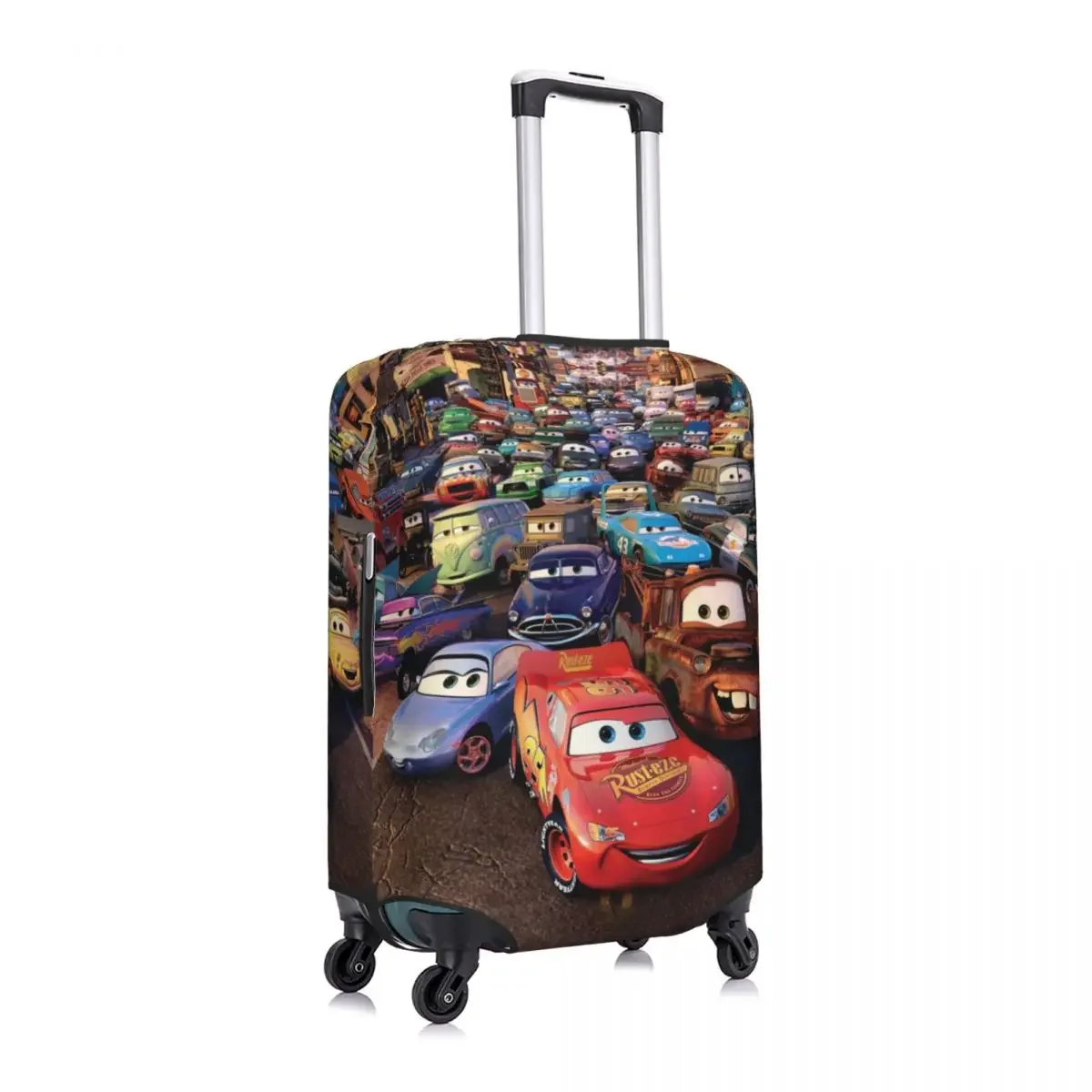 Custom Cartoon Pixar Cars Travel Luggage Cover Washable Suitcase Cover Protector Fit 18-32 Inch