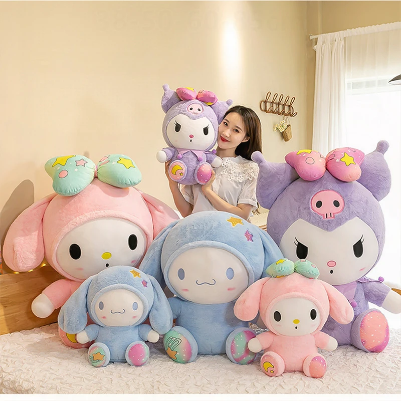 

Sanrio Large Size Kuromi Plush Toy Melody Cinnamoroll Stuffed Doll Filled Animal Birthday Gift The Most Beautiful Gift for Girls