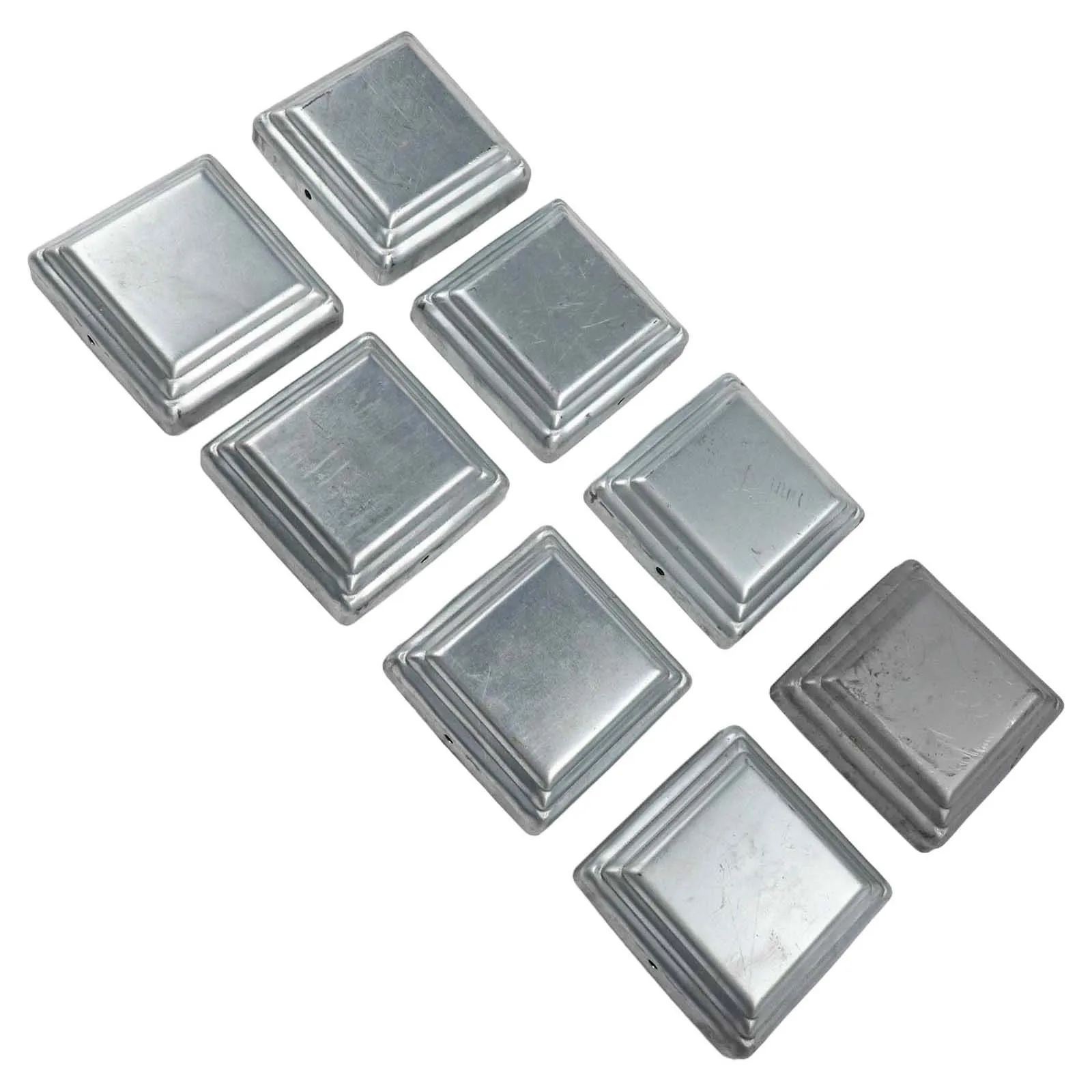 Cubiertas de 4x4 pulgadas, protección contra la humedad, atractivo acabado plateado, mejora el atractivo estético para postes de valla de 4x4 pulgadas