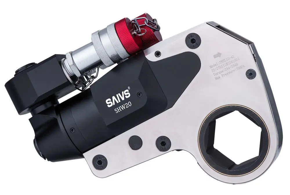 SHWD60 10000Psi 38463Nm Hydraulic Tools Hollow Actuator Ratchet Torque Wrench 360 Degree Swivel Couplings AF 41-90mm Cassette