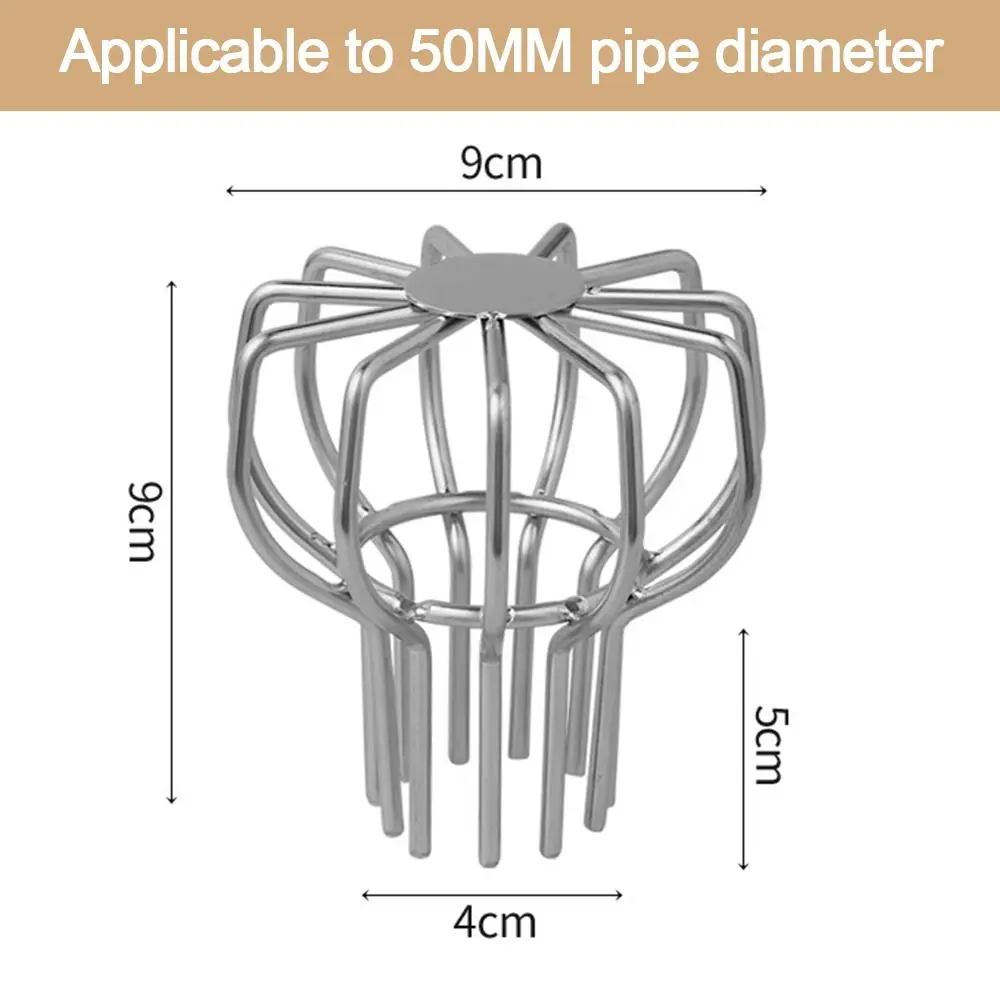 Outdoor Downpipe Strainer Roof Floor Drain Leaf Debris Trap Anti-blocking Gutter Guard Rain Pipe Cap Drainage Plumbing Fitting