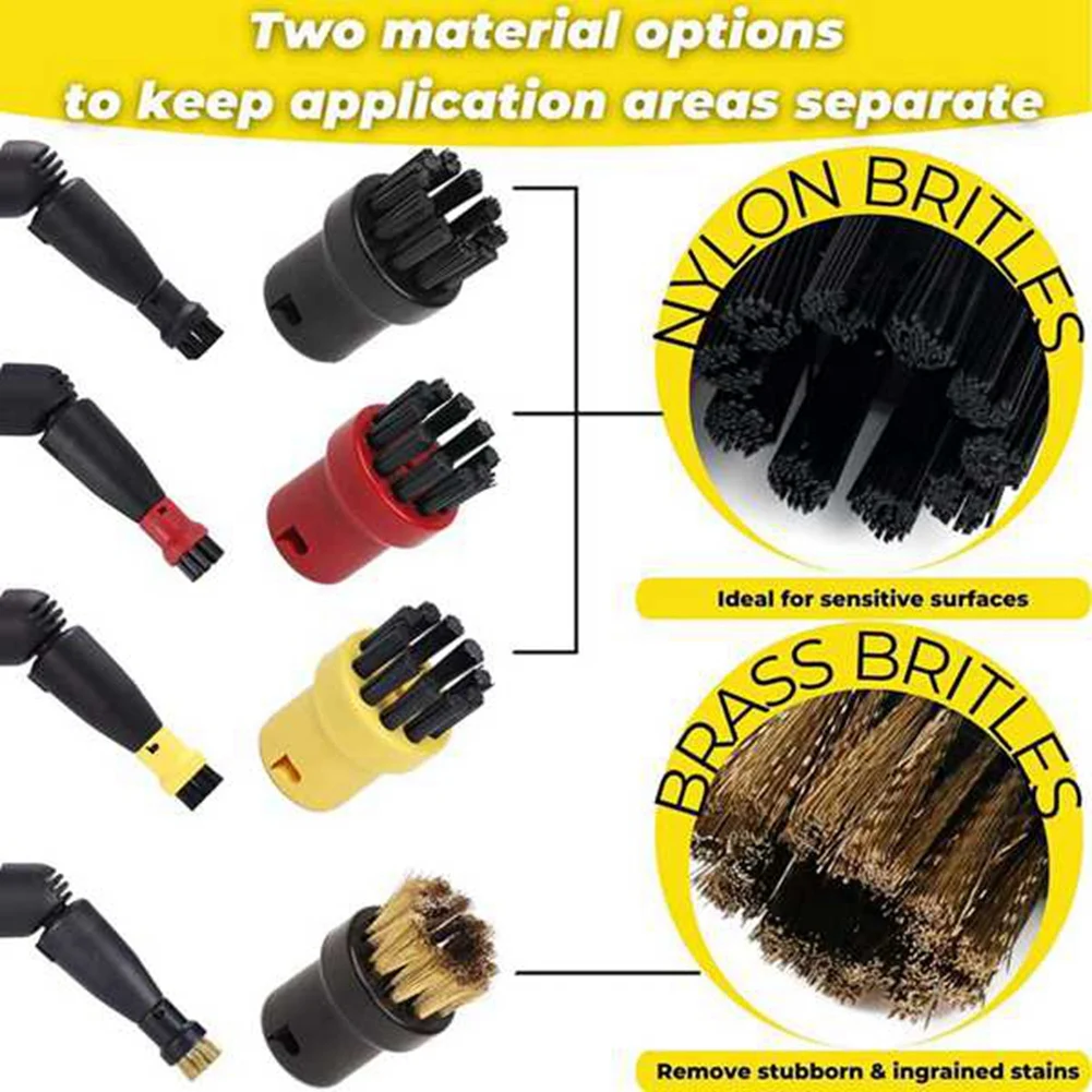 Cleaning Brushes for Karcher SC1 SC2 SC3 SC4 SC5 SC7 CTK10 Steam Cleaner Attachments Replacement Round Sprinkler Nozzle