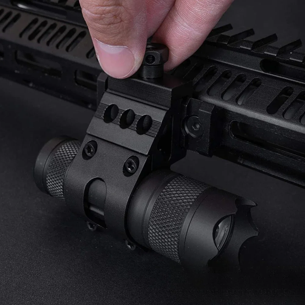 Dudukan Teropong Senter Lepas Cepat 25.4mm Offset Rel Picatinny 20mm Sudut Pandang 45 Derajat untuk Senapan Berburu Aksesoris Airsoft