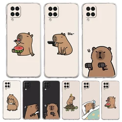 Cute Capybara Phone Case For Samsung Galaxy A13 A33 A35 A55 A73 A53 A23 A51 A71 A21S A12 A31 A41 A05s A03S A15 A25 A32 5G Cover