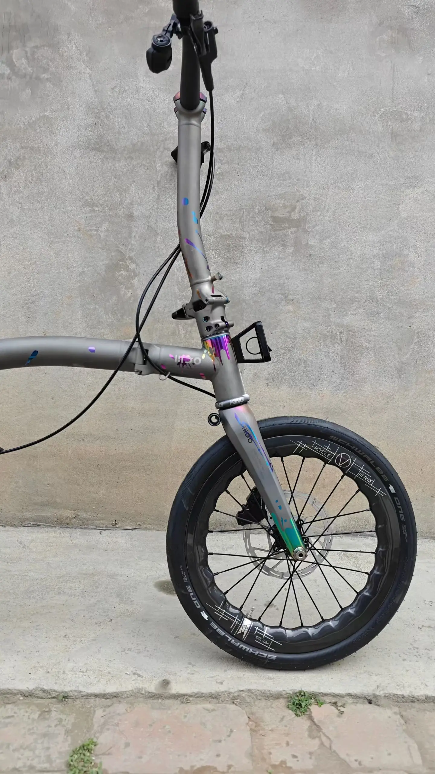 HEXATI T18 Titanium 18inch Disc Brake Folding Bike Brompton Tline
