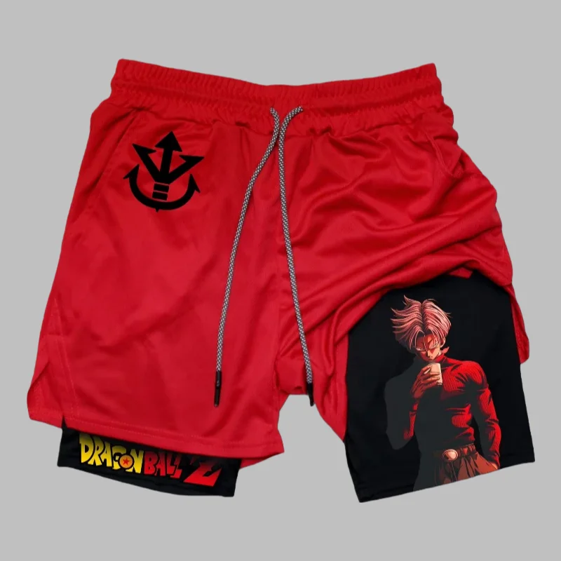 Men's 2-in-1 Quick-Dry Fitness Pants, Athletic Cut Running Exercise Sports Shorts with Mobile Phone Pocket Men's Clothing