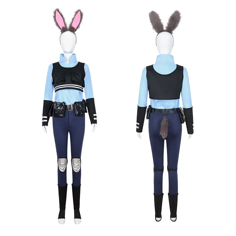 New Zootopia Judy Bunny Costume Cosplay Carnival Birthday Party Clothing Full Sets Children's  Women's