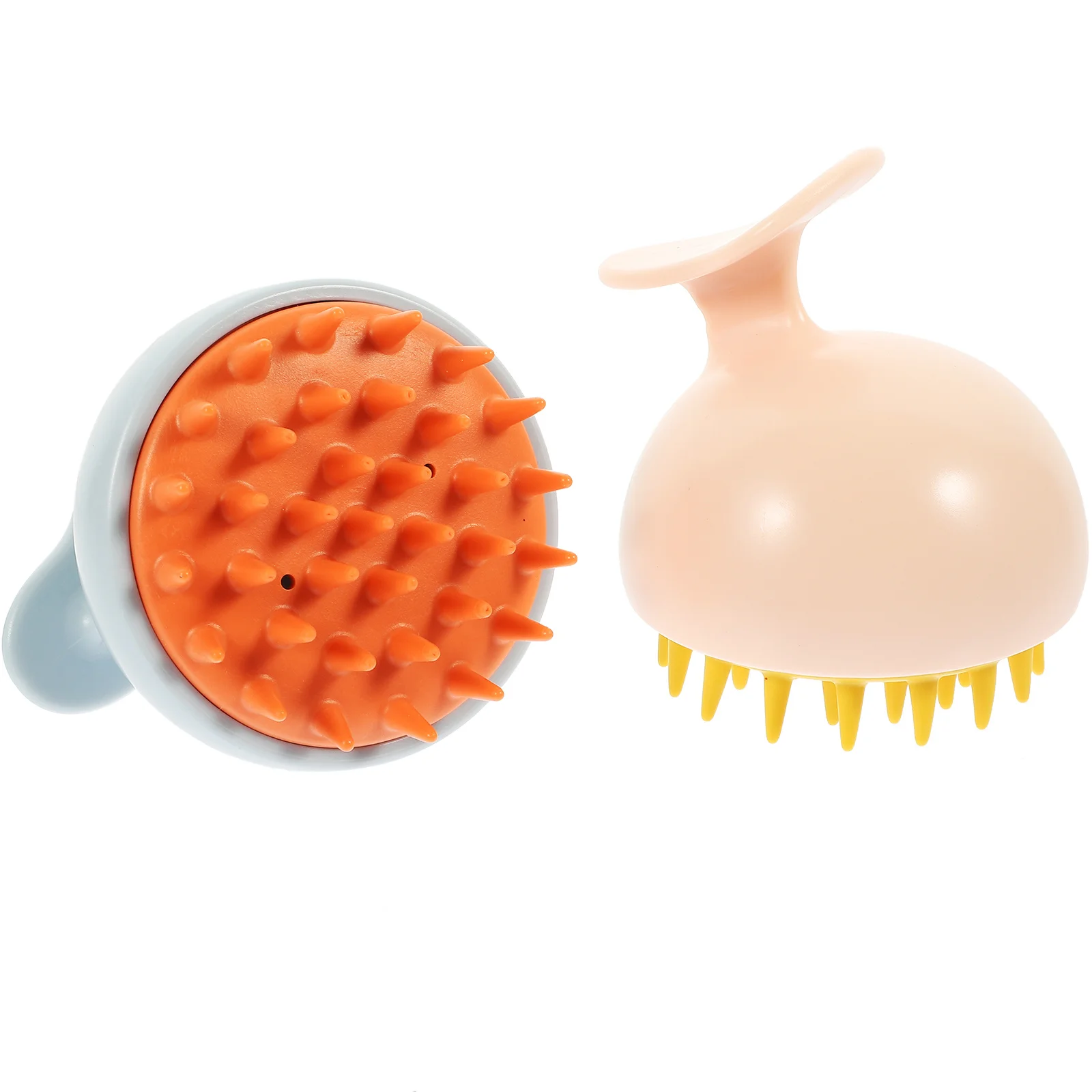 

2Pcs Silicone Scalp Massager Brush Wear-Resistant Hair Exfoliator Portable Travel Head Wash Brush Daily Scalp Cleaning Massage