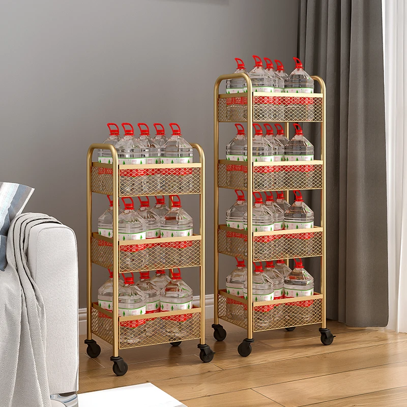 Floor-to-ceiling shelves for removable snack storage, multi-layer beauty salon storage shelves