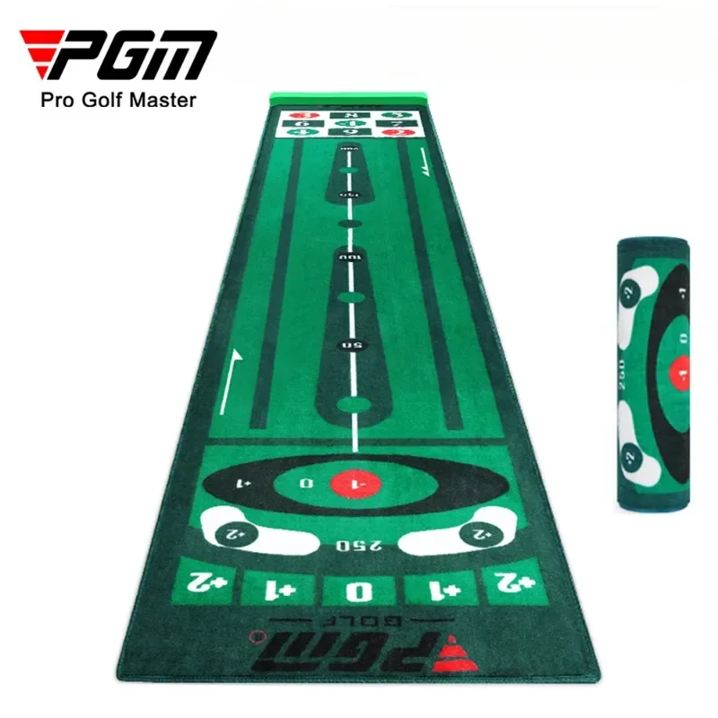 

PGM 3M Two-way Golf Putting Mat Digital Pattern Velvet Putter Exerciser Low Ball Speed 9 Practice Blanket for Indoor Home Office