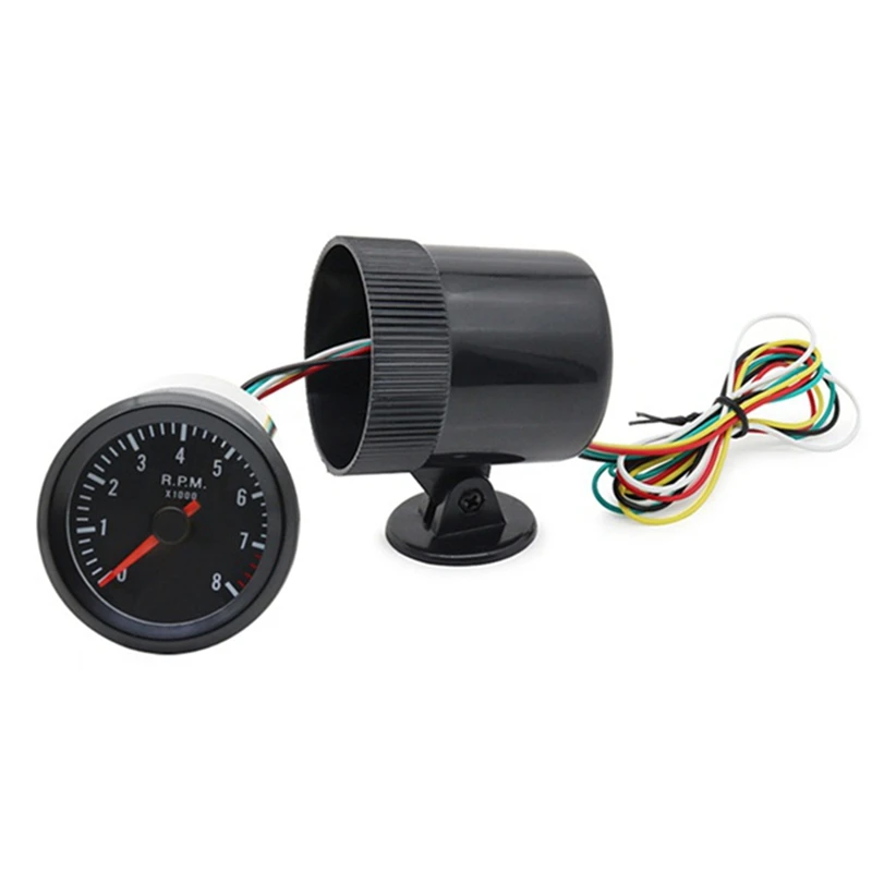 2 Pcs 2 Inch 52mm Car Meter Tachometer RPM Gauge 0-8000RPM Analog New Arrivals in Stock