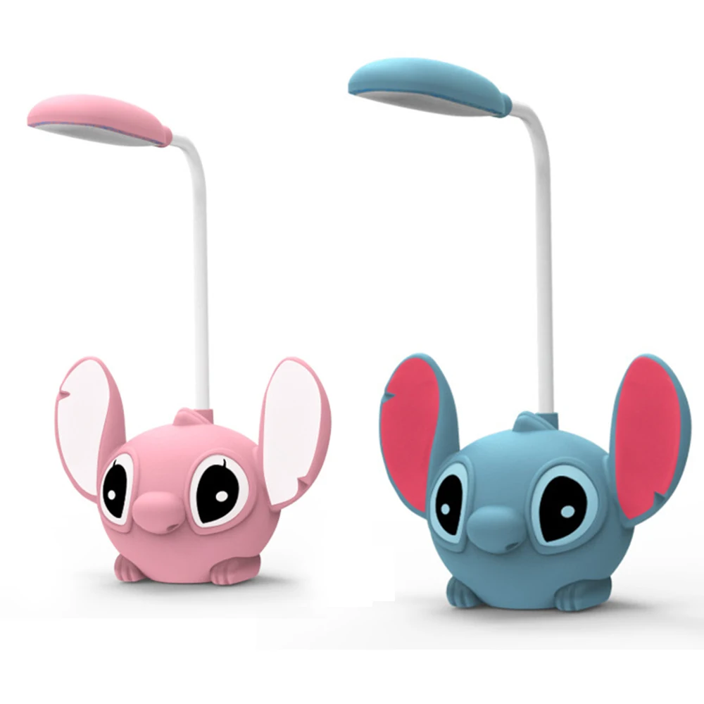 Night Light Glowing Cartoon Lilo&Stitch Decoration LED Table Lamp With Pencil Point Foldable Children's Reading desk Lamp Gift