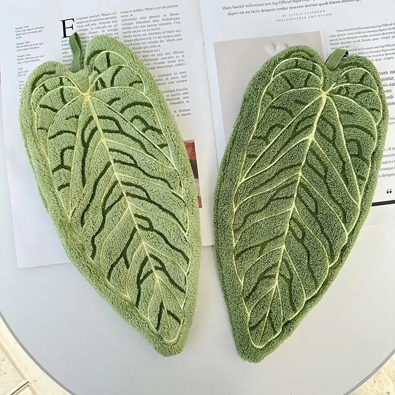 1pc pianta calda appesa addensata asciugamano da cucina asciugamano per pulizia fazzoletto assorbente asciugamano bagno accessori da cucina