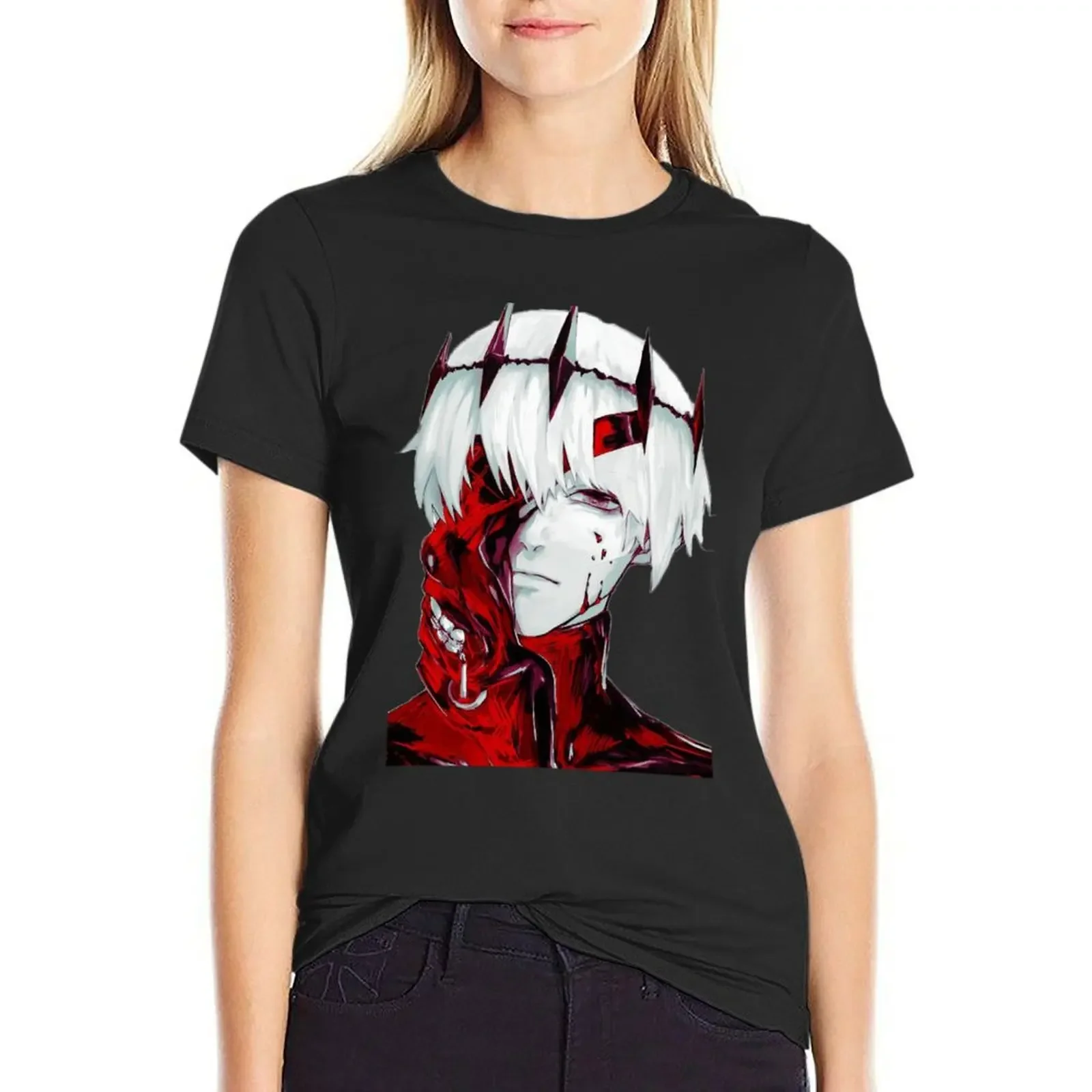 

Kaneki Ken T-Shirt cute clothes female cute tops summer top tshirts woman