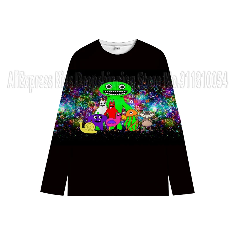 Garten Of BanBan Sweatshirts Cartoon Casual Kids Boys Girls Long Sleeve T Shirts Baby Crew Neck Pullovers Fall Tops