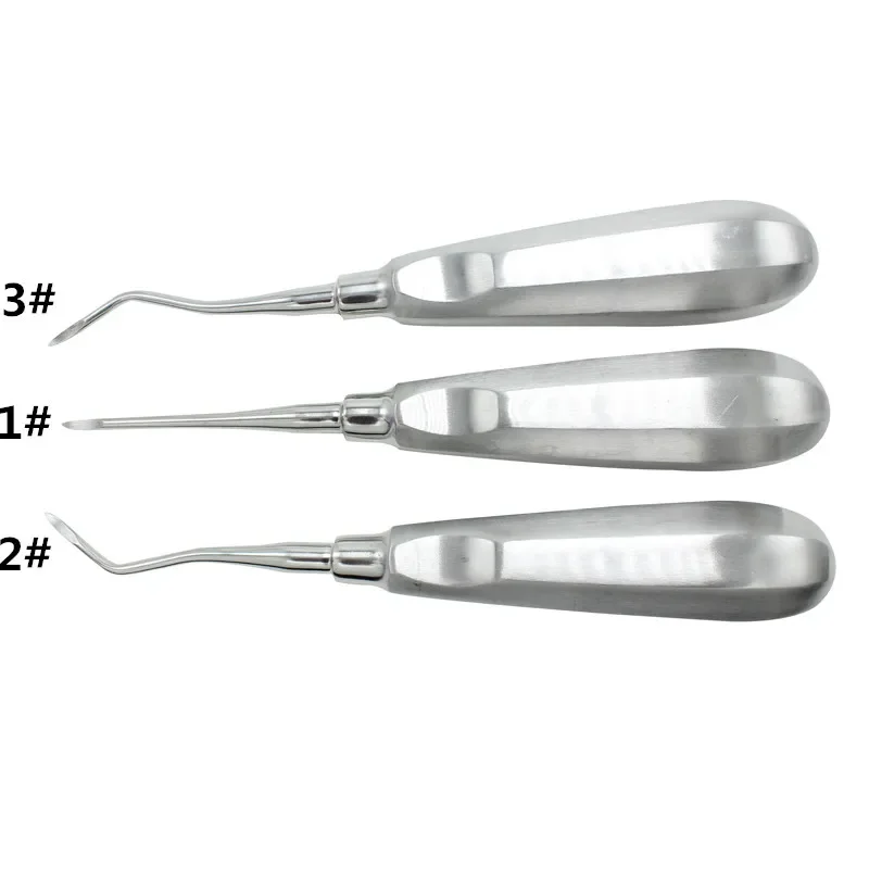 Dental Elevator Stainless Steel Tooth Dentist Tools Kit Stright Curved Root Elevator Minimally Invasive Dentistry Tools
