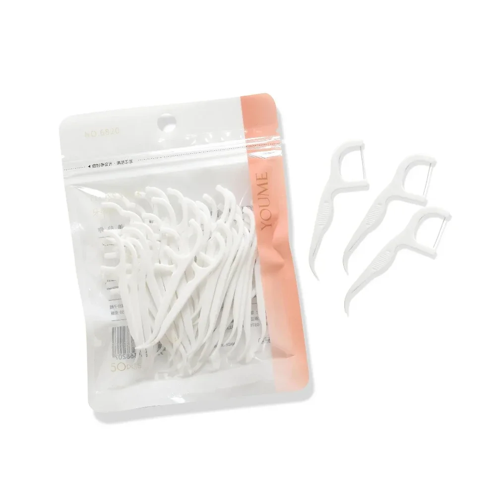 Disposable Dental Floss Sticks Interdental Cleaner Portable Oral Hygiene Essential Travel Friendly image 2