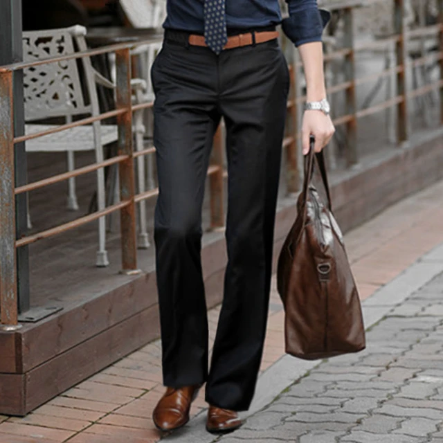 Mens flared suit trousers shop