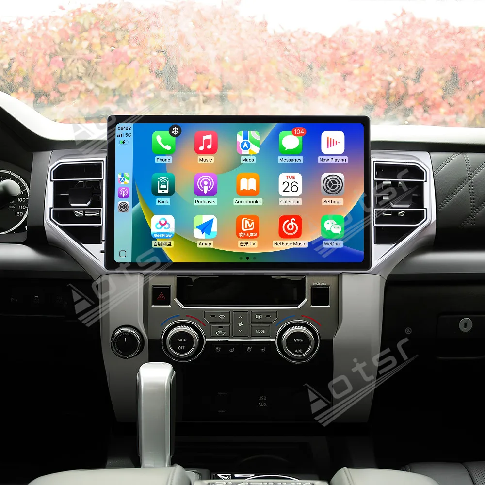 Aotsr 14.6 Inch Android Unit for Toyota Tundra 2013-2021 Car GPS Navi Multimedia Player Radio Screen Free Cam