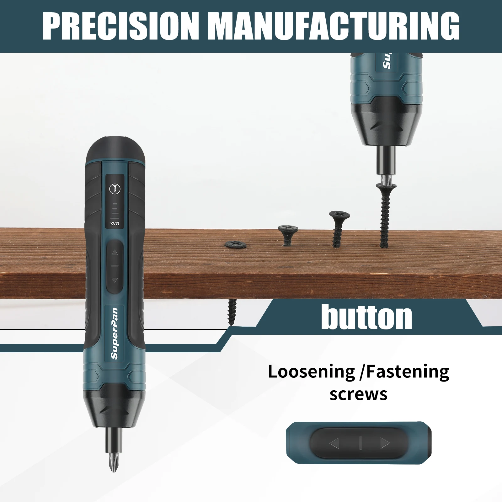 

Portable Superpan Cordless Electric Screwdriver - 1300mAh Rechargeable Multi-Functional Disassembly Tool